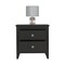 Tuhome Amara Nightstand, Two Shelves, Four Legs, Black MLW7145 - alternate 3